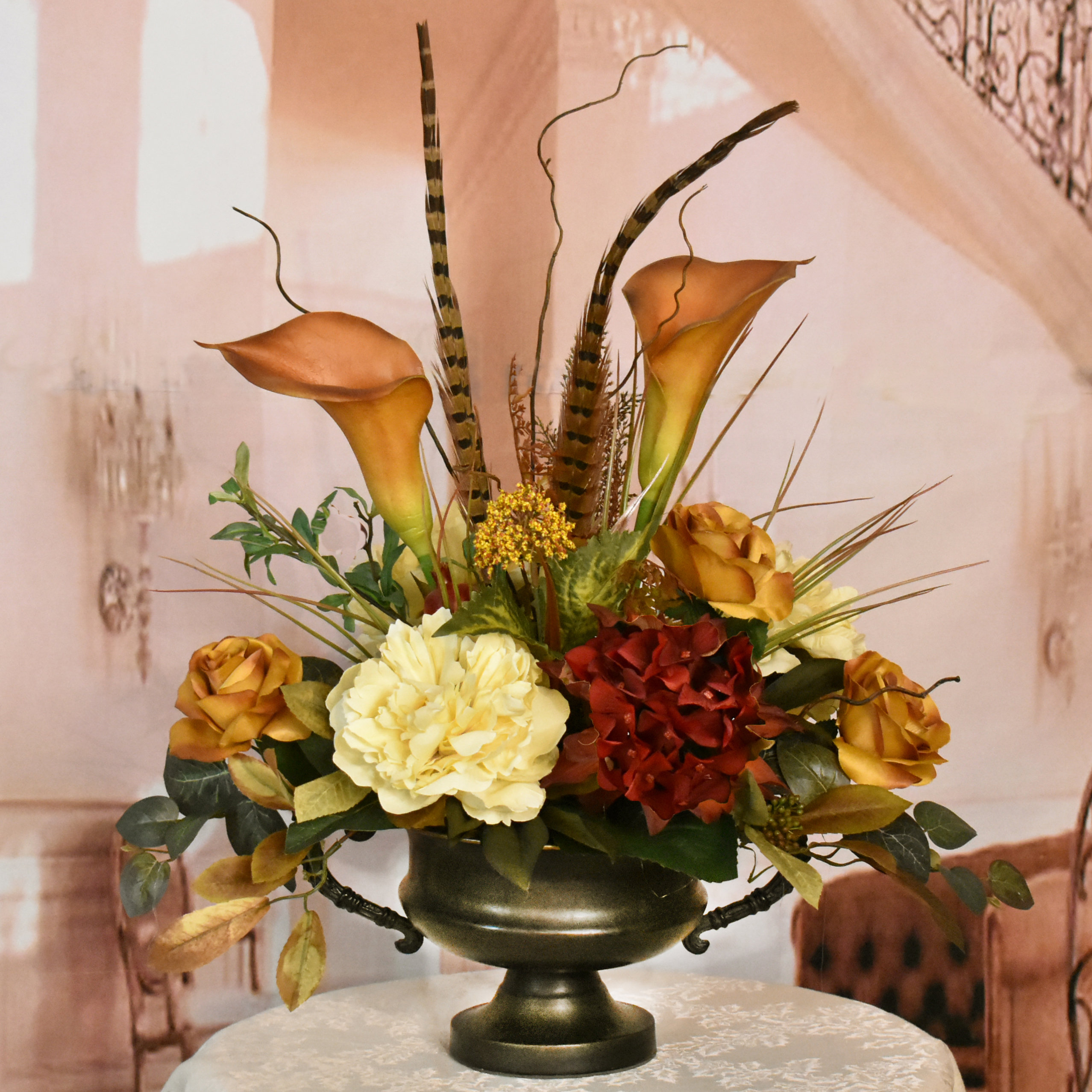Floral Home Decor Mixed Centerpiece in Vase & Reviews | Wayfair